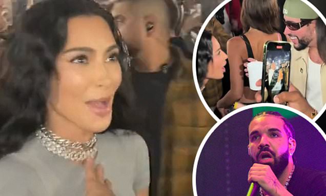 Kim Kardashian quotes her own 'I didn't come this far' line from Drake  sample as she and Bad Bunny support the rapper at his concert in LA | Daily  Mail Online