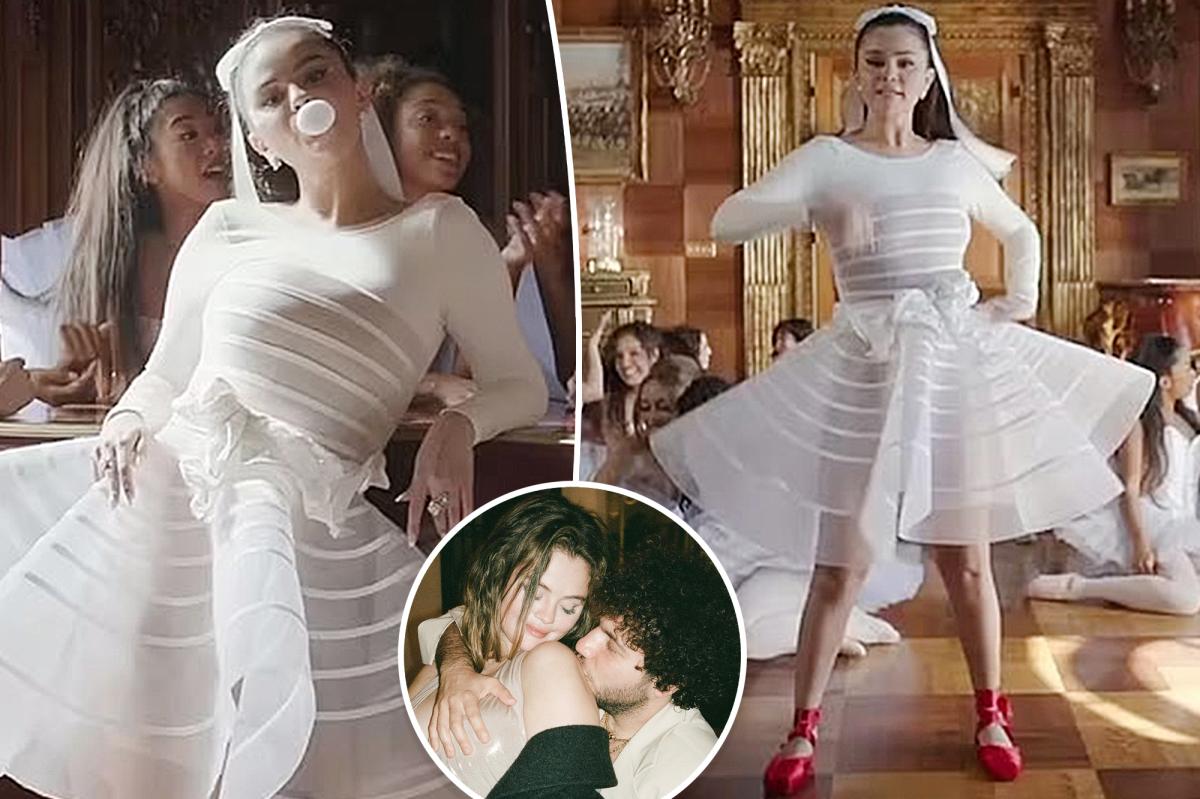 Selena Gomez models bridal ballet look in 'Love On' music video amid Benny  Blanco romance