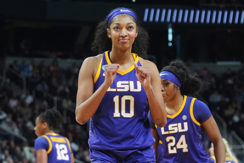 Angel Reese and LSU can advance to another Final Four by defeating Iowa on Monday.