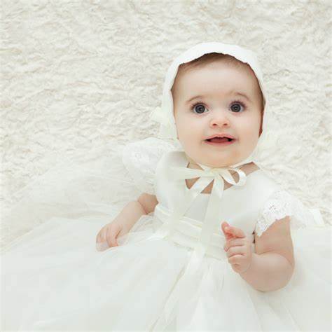 Sheer Lace Christening Bonnet Holly By Adore Baby | notonthehighstreet.com